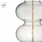 Nahaufnahme Vintage E27 LED Filament Glühbirnenspirale Klar 4W Dimmable