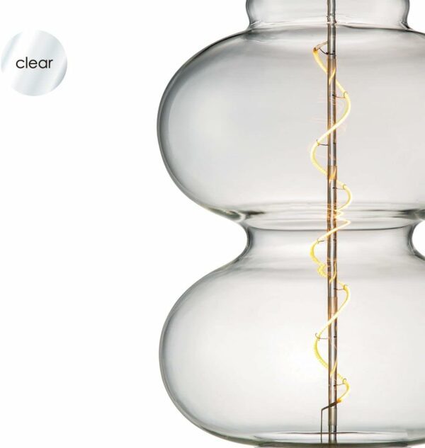 Nahaufnahme Vintage E27 LED Filament Glühbirnenspirale Klar 4W Dimmable