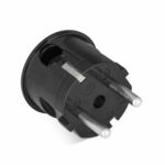 Schuko-Stecker aus Duroplast (Bakelit-Optik), VDE, Winkelstecker, schwarz