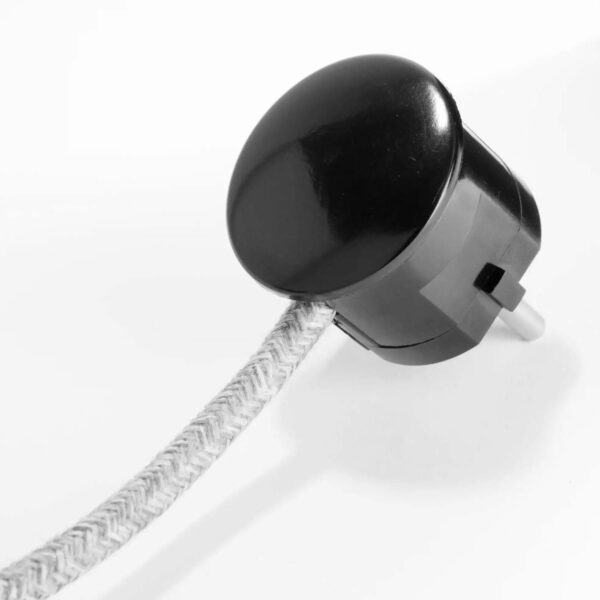 Schuko-Stecker aus Duroplast (Bakelit-Optik), VDE, Winkelstecker, schwarz 3