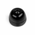 Zweiteiliger Baldachin aus Porzellan, kompakte Bauform, schwarz glasiert 3