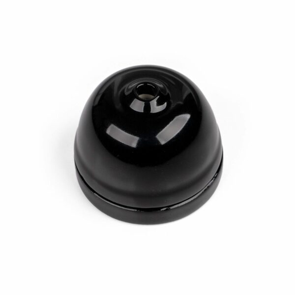 Zweiteiliger Baldachin aus Porzellan, kompakte Bauform, schwarz glasiert 3