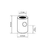 Dimensionen für Klemmnippel Kunststoff (female), Zugentlastung mit Innengewinde M10x1