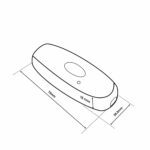 Dimensionen für Schnurdimmer 10W-150W, für Glüh- und HV-Halogenleuchtmittel