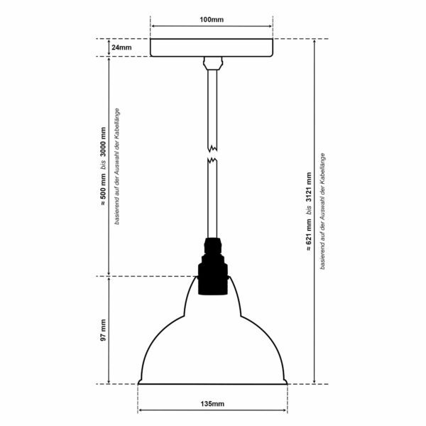 Dimensionen für Relight Bell