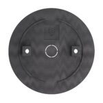 Montageplatte für Aufputz-Steckdose, ABS schwer entflammbar (UL 94), 3D-Druck, Schwarz