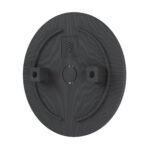 Montageplatte für Aufputz-Steckdose, ABS schwer entflammbar (UL 94), 3D-Druck, Schwarz 2