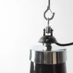 Große Vintage Industrieleuchte aus emailliertem Stahlblech, 52cm 2