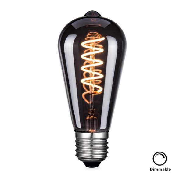 LED Filament Leuchtmittel, SPIRAL, Edison ST64, E27, 4W, 40lm, 1800K, dimmbar