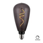 LED Filament Leuchtmittel, Vintage, PEAR, Smoke, E27, 4W, 40lm, 1800K, dimmbar