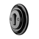 Lightstock Retro Unterputz-Schalter aus Porzellan, 1-Fach, 2-Polig, Schwarz 2