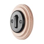 Lightstock Retro Unterputz-Schalter aus Porzellan, 1-Fach, 2-Polig, Schwarz 5