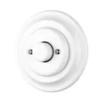 Unterputz-Dimmer mit Drehregler aus Porzellan, Weiß