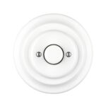 Unterputz-Dimmer mit Drehregler aus Porzellan, Weiß 3