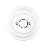 Unterputz-Dimmer mit Drehregler aus Porzellan, Weiß 3