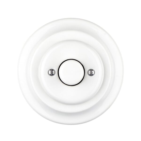 Unterputz-Dimmer mit Drehregler aus Porzellan, Weiß 3