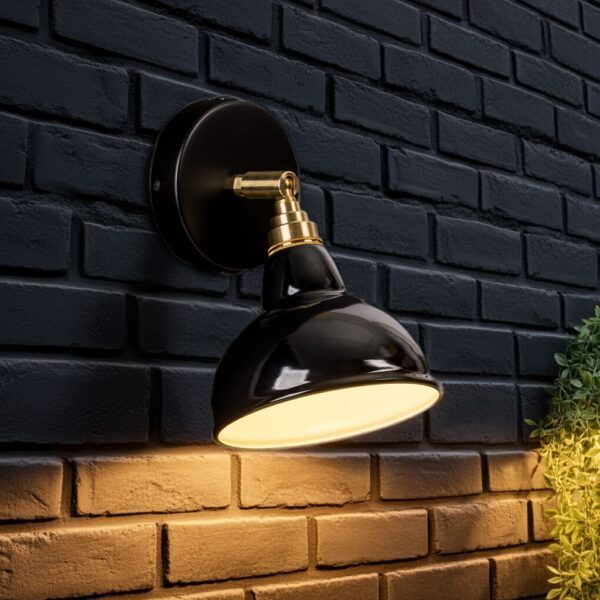 Relight Bell W1, Vintage Wandleuchte mit emailliertem Lampenschirm,  13,5cm