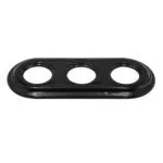 Porzellan-Rahmen 3-fach für Unterputz-Stecker/Schalter, Schwarz