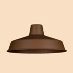 Einfacher pulverbeschichtet Lampenschirm 36cm, feinstruktur Corten-Stahl