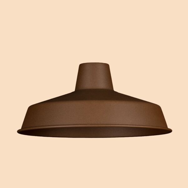 Einfacher pulverbeschichtet Lampenschirm 36cm, feinstruktur Corten-Stahl