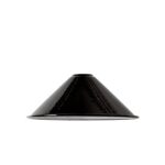 Einfacher Emaille Lampenschirm konisch 26cm, Schwarz