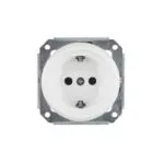 Lightstock Steckdoseneinsatz Retro Unterputz-Steckdose aus Porzellan, Weiß