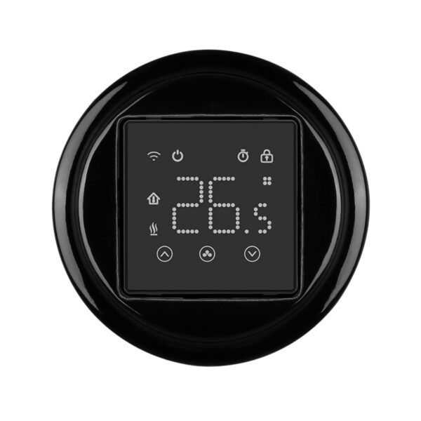 Lightstock Retro Digitaler Unterputz-Raumthermostat aus Porzellan, Schwarz 2