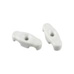 Lightstock Retro Porzellan-Kabelhalter für 2 Leitungen, Weiß 2