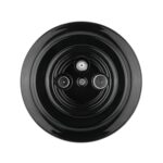 Lightstock Retro Unterputz-Antennendose aus Porzellan, 3-Loch, Schwarz 2