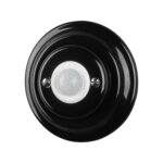 Lightstock Retro Unterputz-Bewegungsmelder aus Porzellan, Schwarz