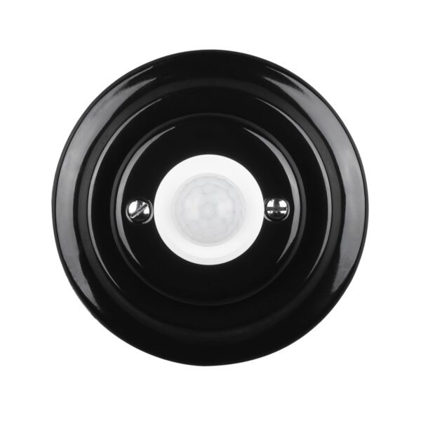 Lightstock Retro Unterputz-Bewegungsmelder aus Porzellan, Schwarz 2