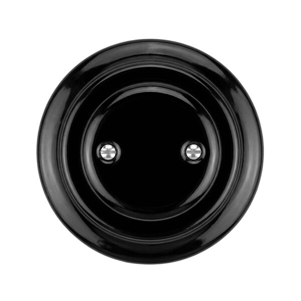 Lightstock Retro Unterputz-Blindabdeckung aus Porzellan, Schwarz 2