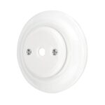 Lightstock Retro Unterputz-Kabelauslass aus Porzellan, Weiß