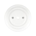 Lightstock Retro Unterputz-Kabelauslass aus Porzellan, Weiß 2