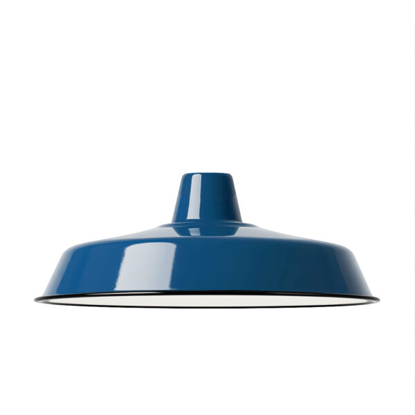 Einfacher Emaille Lampenschirm 46cm, Petrol
