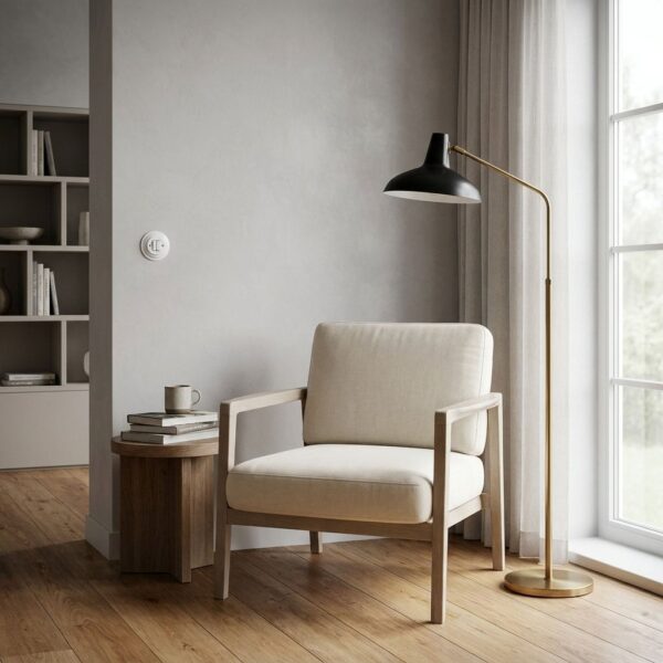 Lightstock Retro Unterputz-Schalter aus Porzellan, 2-Fach, 2-Polig, Weiß 4