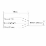 3-fach Steckdosenleiste aus Duroplast (Bakelit-Optik) drawing