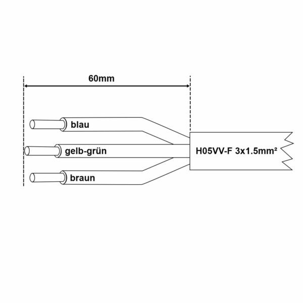 3-fach Steckdosenleiste aus Duroplast (Bakelit-Optik) drawing