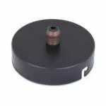 Deckenbaldachin aus eisen 100x24mm schwarz inkl. zugentlastung aus Messing Old English