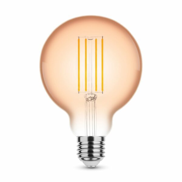 Dekorative E27 LED Filament Lampe, G95 Amber