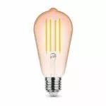 Dekorative E27 LED Filament Lampe, ST64 Amber