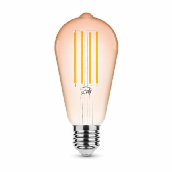Dekorative E27 LED Filament Lampe, ST64 Amber