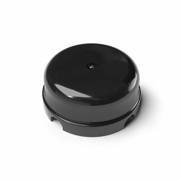 Dekorative Verteilerdose aus Porzellan mit 4 Auslässen, schwarz