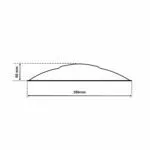 Dimensionen für Flacher Emaille Lampenschirm 35cm