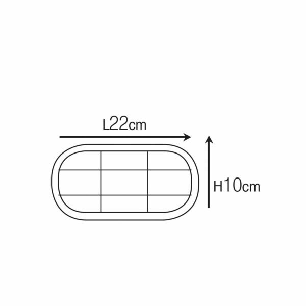 Dimensionen für Relight Maia - E27 Outdoor-Bulkhead-Leuchte