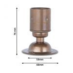 Dimensionen für Wandlampe oder Deckenlampe aus Messing Old English mit Vintage-Design, Relight Bacon