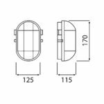 Dimensionen für Wandleuchte aus Bakelit