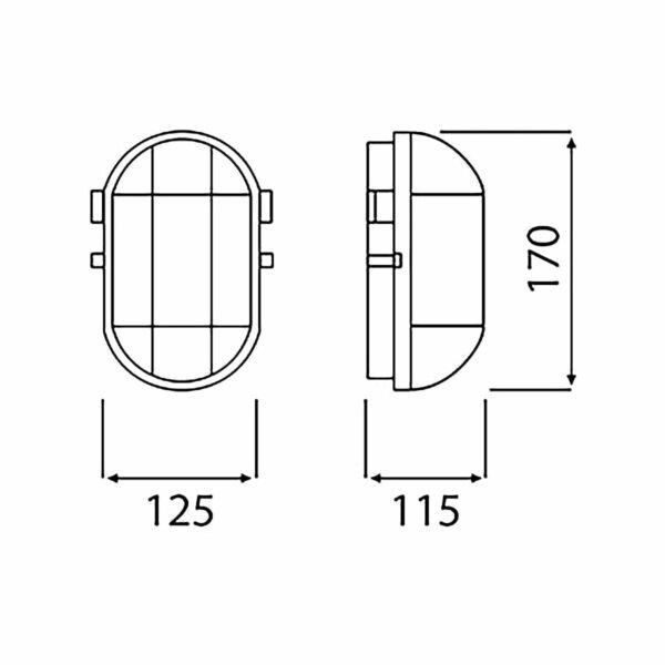 Dimensionen für Wandleuchte aus Bakelit