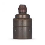 Lampenfassung E27 Vintage Messing Old English für Elektrokabel oder Textilkabel