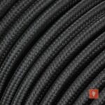 Textilkabel 3 adrig (dreiadrig) Schwarz für Lampe als Lampenkabel - (3x0.75mm)